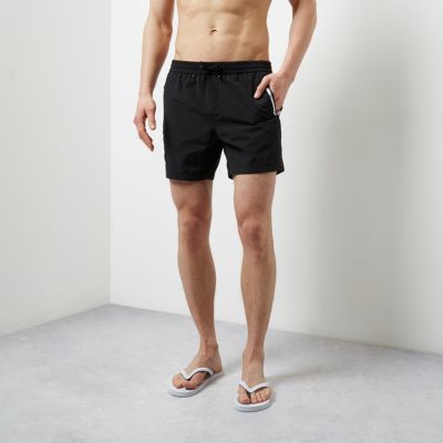Black tech swim shorts